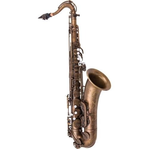 Bare copper retro Brass Tenor Saxophone NAIPUTESI NTS-Mark VI Antique Copper simulation Tenor Sax With Mouthpiece Carrying Case