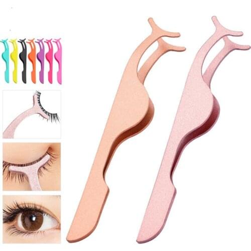 Stainless Steel Eyelash Eyebrow Tweezer Flase Eyelash Transplanting Nipper Eyelash Assistant Tools Face Beauty Tools E1167