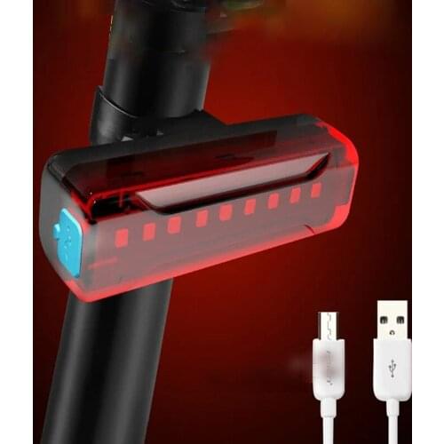 New Smart Sensor Bicycle Light USB Charging Cycle Tail Light Portable LED Bicycle Warning Light Bicycle Accessories Flashlight