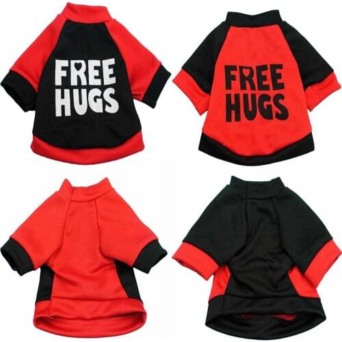 Puppy Dog Clothes New Fashion Concise High Collar Comfortable Warm Printed Letter Sweater T-shirt Long Sleeve Outerwear