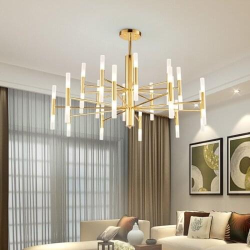 Black Gold Led Ceiling Modern Fashion Designer Art Deco Suspended Chandelier Light Lamp for Kitchen Living Room Loft Bedroom