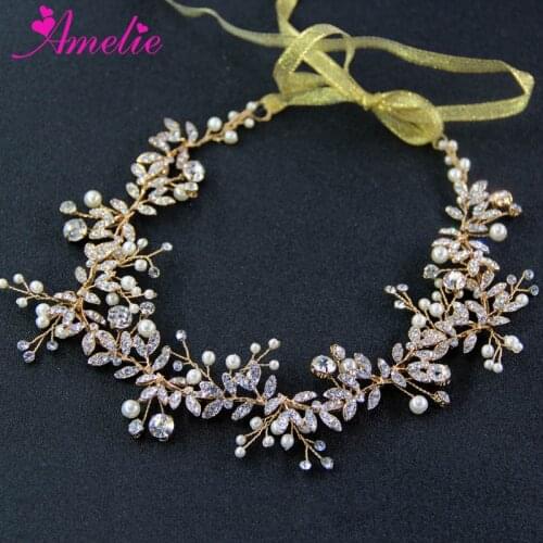 Free Shipping Rhinestone and Pearls Twig Bride Hair Vine Wedding Hair Accessories Hairband Stunning Ceremony Headpiece Boho