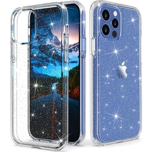 Clear Glitter Case For iPhone 12 Mini 11 Pro Max 12Pro 11Pro XS X XR 7 8 Plus SE 2020 iPhone12 Luxury Silicone Cute Phone Cover
