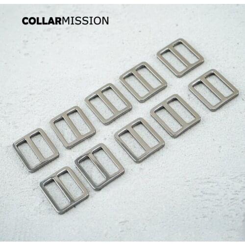 25mm Rectangce metal slider Tri-Glid for DIY dog collar harness backpack strap gun black RZK25QH