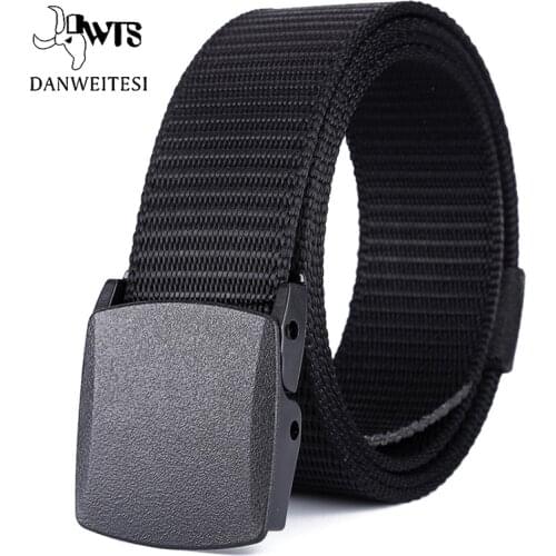 [DWTS] Sport Tactical accessories for Camping Hiking BeltSturdy Nylon Belt Men Thicken Metal Buckle Combat Belts