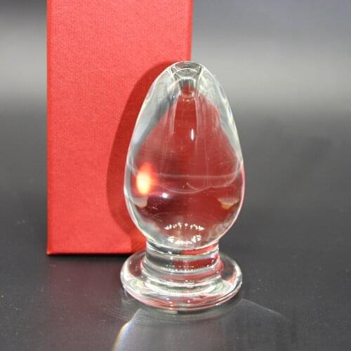 Deferent Anal Plug Medical Grade Crystal Transparent Glass Anal Plug Removable Butt Plug Stimulator Two Colors Anal Sex Toys