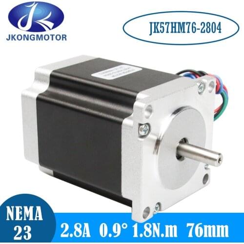 NEMA 23 Stepper Motor 0.9 deg 4 leads 2.8 A 1.8 N.m 76 mm Length Step Motor for cnc kit 3D Printer