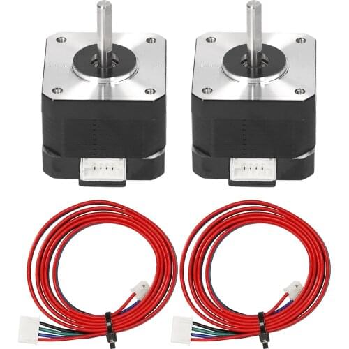 Rtelligent Nema 17 Stepper Motor 38mm 42motor Nema17 42BYGH 42N.cm (59.5oz.in) 4 lead stepper motor for 3D Printer Printing XYZ