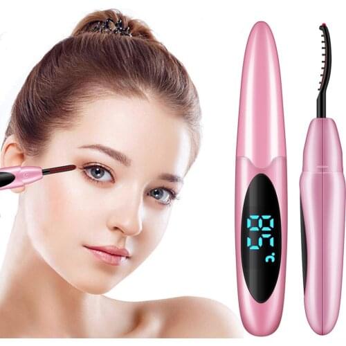 Electric Heated Eyelash Curler USB Charge Makeup Curling Kit Long Lasting Natural Eye Lash Curler Beauty Tools
