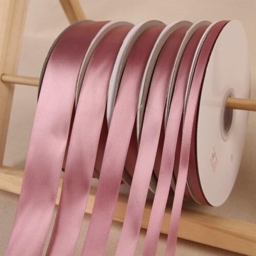 Dusty pink 6mm-40mm Polyester Ribbons 100Yards/91Meters Silk Ribbon Christmas Gift Box Wrap Accessories Handmade DIY Material
