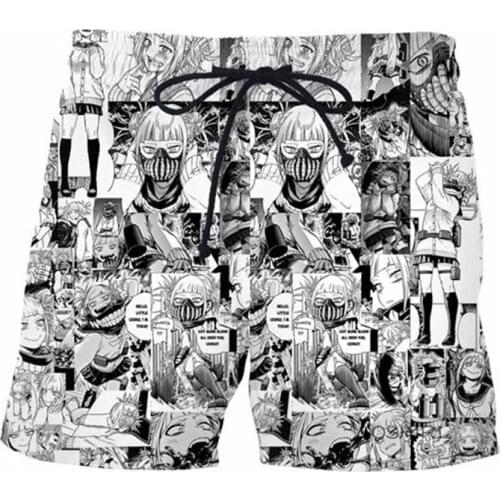 My Hero Academia DARLING in the FRANXX No Game No Life Shorts Shiro Himiko Toga 02 Rem Konosuba Print Summer Short Trouser Pants