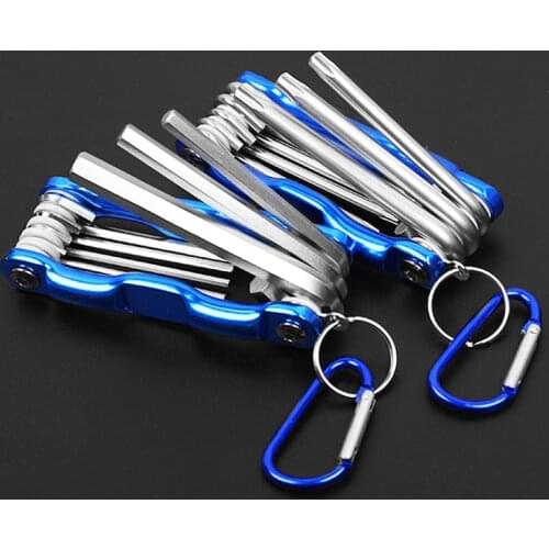 Folding Hex Wrench Metal Metric Allen Wrench Set Torx Allen Key Hex Screwdriver Wrenches Hand Tool Llave Hexagon Spanner
