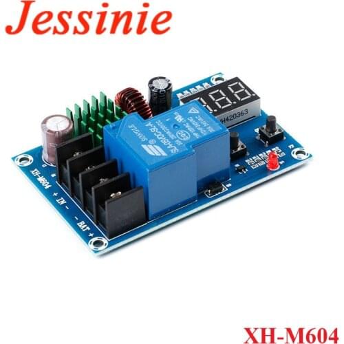 XH-M604 Lithium Battery Charging Control Board Module DC 6-60V Li-ion Lead Acid Battery Charger Protection 12V Digital Voltmeter