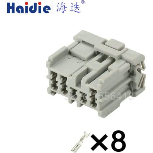 2sets 8pin Auto electric unsealed plastic female connector with termianls 6098-0248