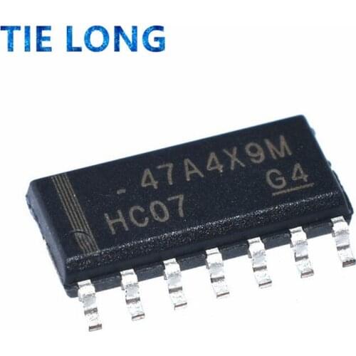 10pcs/lot SN74HC07DR HC07 74HC07D SOP-14 Reverse phase collector open drive