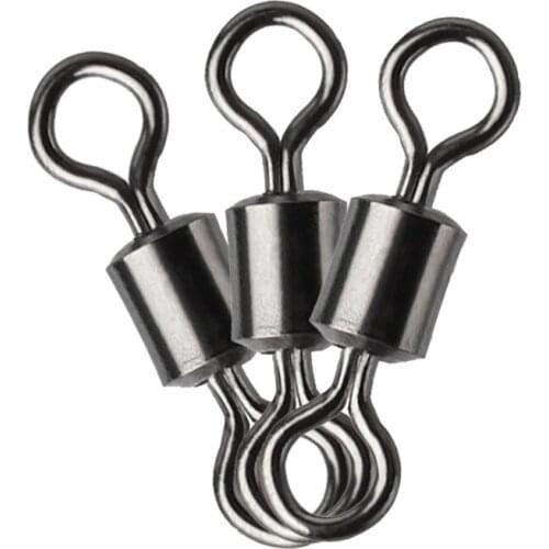 50PC Brand New Fishing Barrel Bearing Rolling Rotating Solid Ring LB Bait Connector Fishing Gear Accessories 5 Sizes