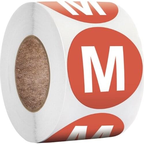 500pcs Colorful Round Clothing Size Stickers 1 Inch Adhesive Labels for Shoe Hat 667A