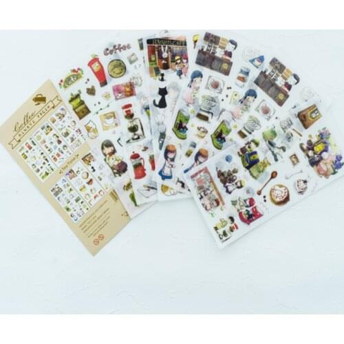 6sheets/pack enjoy nice time scrapbooking stickers DIY decoration children dairy sticky adhesive label