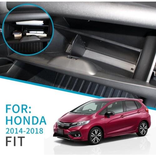 Car Glove Box Interval Storage for Honda Fit Jazz 2014 ~ 2018 Storage Console Tidying Box Central Co-pilot Storage Box
