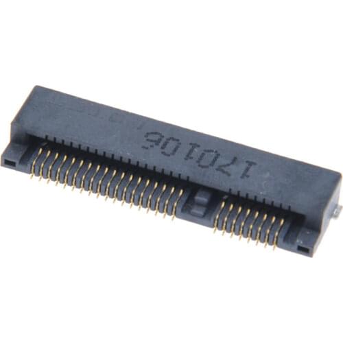 Free shipping 50PCS MINI PCIE MINIPCIE msata socket connector slot booth 52 p connector 8.0H
