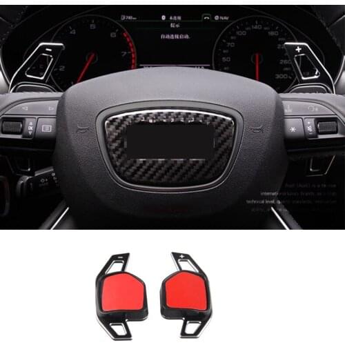 Car Steering Wheel Shift Paddle extension shifters stickers Covers for AUDI A3 S3 A4 S4 A5 S5 A6 S6 A8 R8 Q5 Q7 TT Accessories