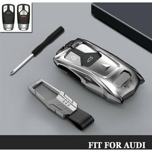 Zinc Alloy Car Key Case Cover Skin Shell for AUDI A4 A4L A5 Q5 Q7 TT 2016 2017 Key Fob 2016 2017 2018 Styling Accessories