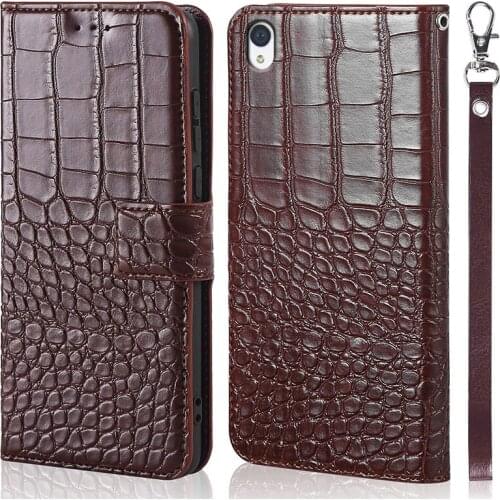 For Sony Xperia Z1 L39H C6902 C6903 C6906 Cover Crocodile texture leahter flip Coque For Sony Xperia Z1 magnet clasp phone Case
