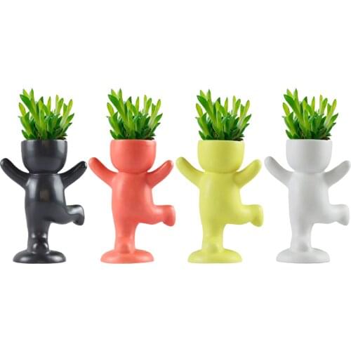 Humanoid Ceramic Creative Flowerpots Ceramic Crafts Succulents Home Furnishings Garden Decorations Available In Four Colors