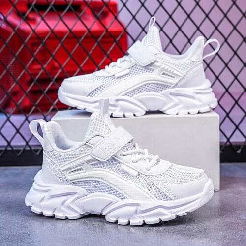 Childrens White Sneakers Breathable Mesh Boys Shoes Soft Sole Casual Outdoor Kids Sports Running Fashion tennis chunky sneakers