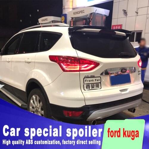 Double flow For ford kuga ST spoiler high quality ABS material primer or black white paint by rear roof wing tail rear spoiler