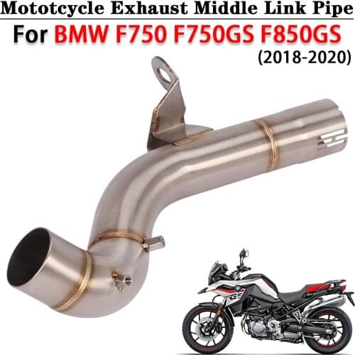 Exhaust Motorcycle Muffler For BMW F750GS F850GS F 850 GS 2018 2019 2020 Modified Stainless Steel Middle Link Pipe Cat Delete