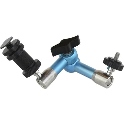 Haoge 7 inch Stainless Steel Adjustable Friction Articulating Magic Arm for DSLR Camera LCD Monitor LED Light Blue