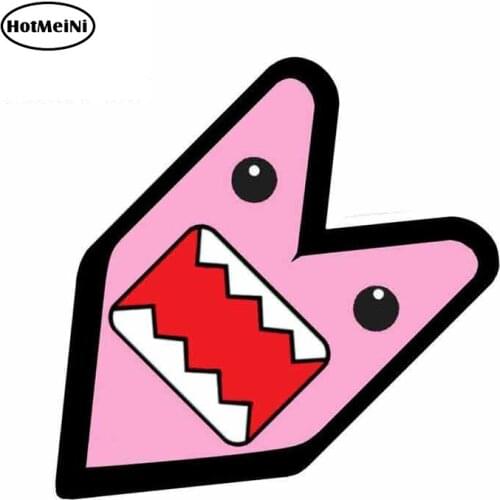 HotMeiNi 13cm x 12.7cm JDM WAKABA BADGE PINK GIRL DOMOKUN DOMO KUN Car Decal Not Vinyl Car Sticker