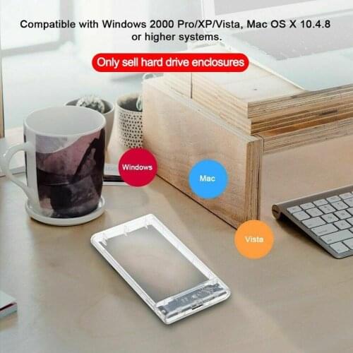 USB3.0 HDD Enclosure 2.5inch Serial Port SATA SSD Hard Support HDD Transparent External Drive Mobile 5TB Case Case Disk B2D2