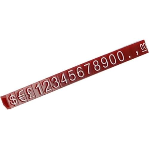Red Plastic Indicator Pricing Kit Cube Letter Combined Shelf Top Acryl Price Display