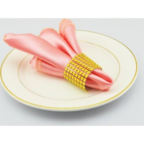 Square 50cm Satin Napkins Handkerchief Table Dinner Napkin For Wedding Birthday Party Event Decor Christmas Napkin Home Supplies