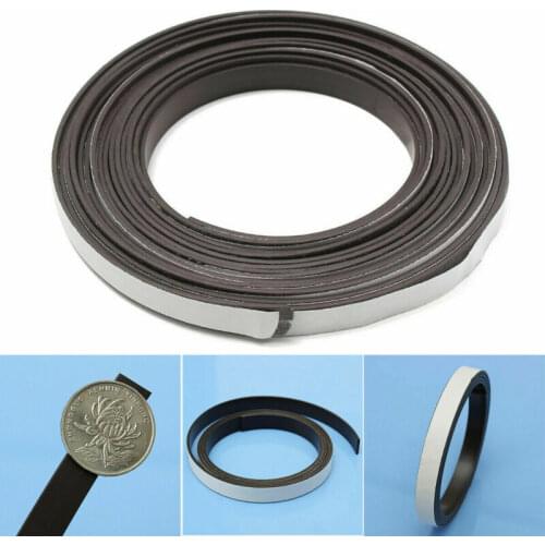 1/5 Meter magnetic tape self-adhesive magnetic tape magnetic strips thick 15 x 1.5mm Rubber Magnets Tape for Crafts