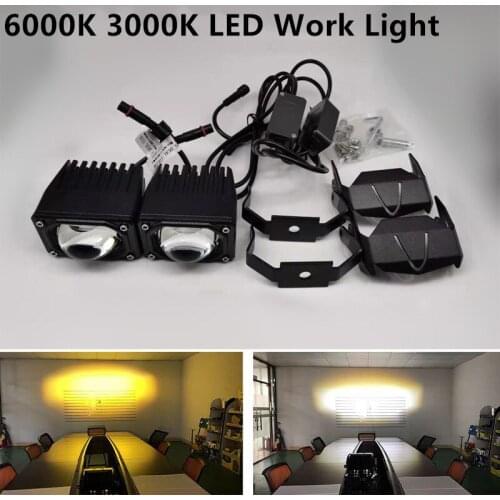 6000K 3000K LED Motorcycle Headlight Work Light Fog Lamp Mounting Bracket for Moto Scooters 4WD ATV SUV Trucks 4X4 Car 12V 24V