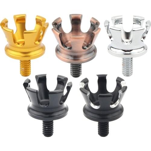 Motorcycle 1/4" Crown Design Seat Screw Thumb Bolts Nuts for Harleys Stylish