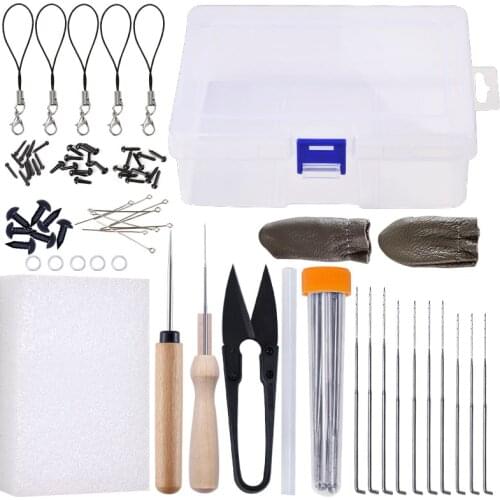 KAOBUY 54Pcs DIY Felting Tools Felt Kit with Needle Craft Kit Scissor Awl Wool Felting Accessories Tools Felting Craft Handmade