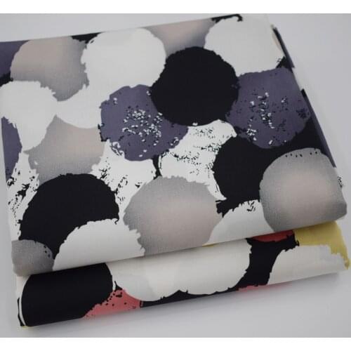 2021 new 2 COLORS Geometric circles reactive dyeing elastic cotton fabric for dress telas tecido tissus au metre tissu tecidos