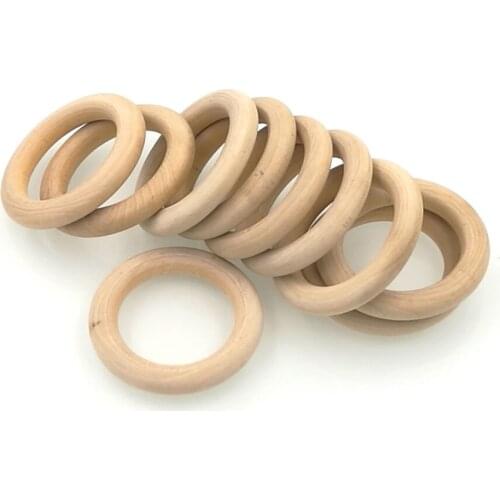 Wholesale 30pcs DIY NATURAL Wooden Ring 40mm accessory for Jewelry natural unfinished finding, 1.57 inch 10mm thickness EA92
