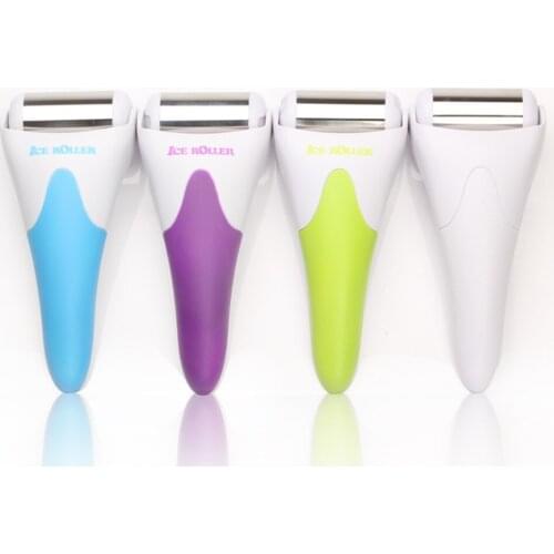 Ice Roller New Skin Massager For Face Body Massager Skin Preventing Wrinkles Skin Cool Derma Tool Steel Head 4 Color