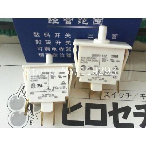 [SA]Refrigeration switch. U.S. CHERRY / button switch . F82 type . Legs .250VAC/16A./30DC.6A--10pcs/lot