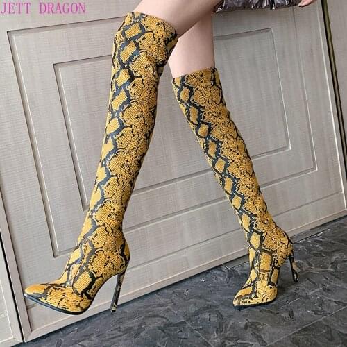 New Brand Knee High Boots Women Sexy High Heels Autumn Winter Long Boots Cowboy Western Boots Women Party Shoes Black White