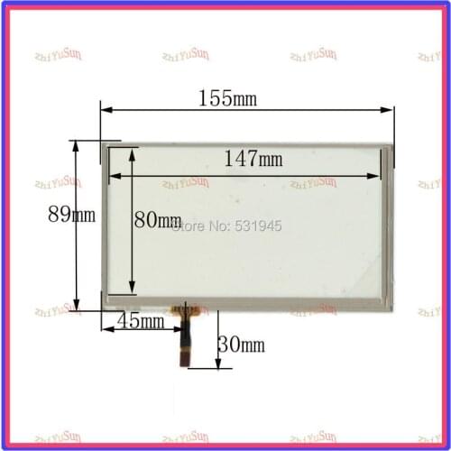 ZhiYuSun 6.2 Inch Touch Screen 155*89 for industry applications 155mm*89mm for GPS GLASS HLD-TP-1033 NEW