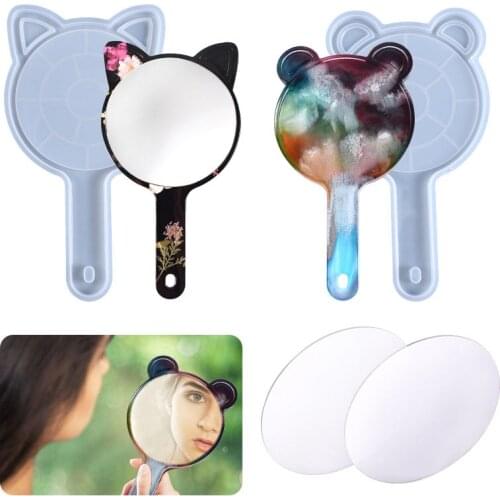 Diy Makeup Mirror Silicone Mold Resin for DIY Uv Expoy Crystal Mould Home Making