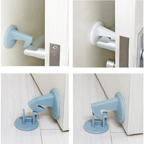 Silicone Doors Stops Holder Stopper Floor Door Bumper Limiters Door Clips Handle Snap Protecter Deurstop Doors Handle Holder