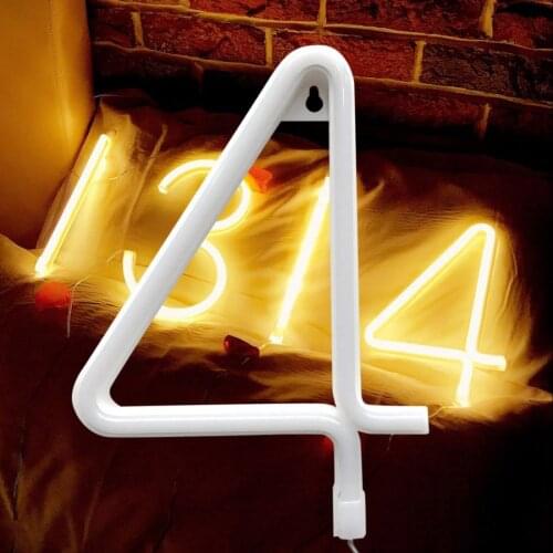 Letter Number Lamp LED Light Luminous Numbers Romantic Neon Lamp Love Party Proposal Use