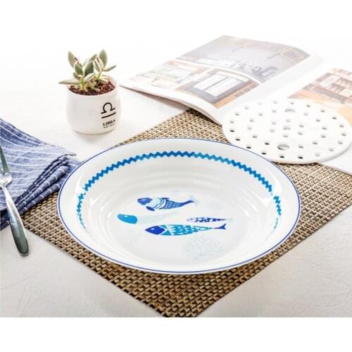 8inch, real bone china pasta plate, fish deisng, porcelain nordic plate, ceramic dinner serving dishes, kicthen dining plates